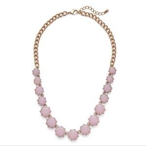 Perry Street x Rocksbox Gold Brass Jacqueline Pink Stone Crystal Necklace